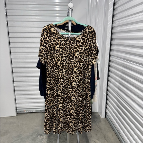 None Dresses & Skirts - Leopard Print Dress | size: 3X